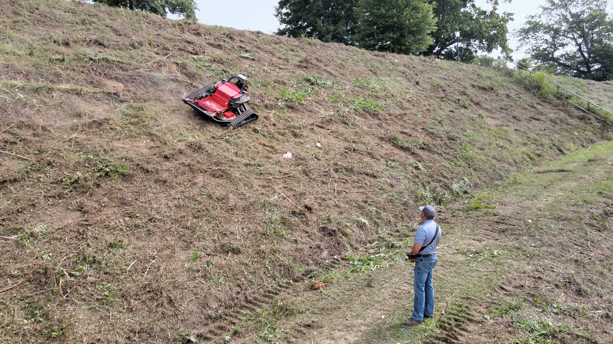 fire fuel mitigation, slope mower, wildfire